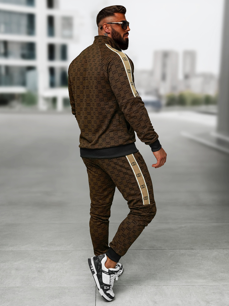 Férfi melegítő együttes sötét-bézs OZONEE O/FF5110AB