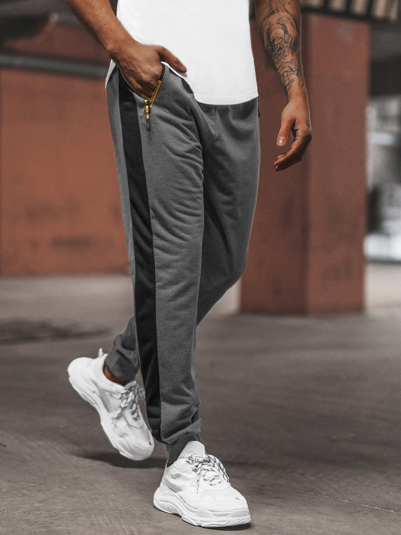 Férfi melegítő nadrág grafit OZONEE JS/68K10339Z