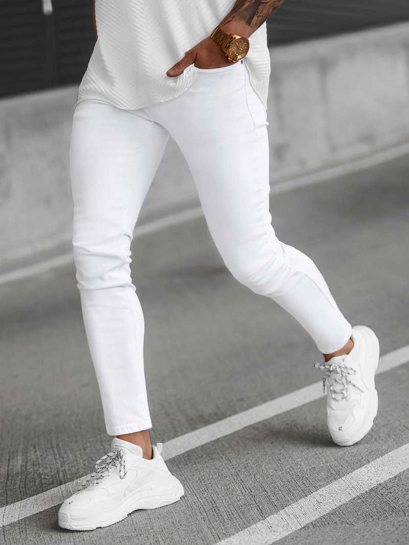 Férfi Farmer Nadrág Fehér OZONEE E/5348/01Z