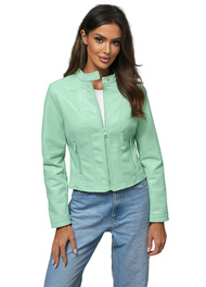 Női Bőrdzseki Mentol OZONEE JS/11Z8127