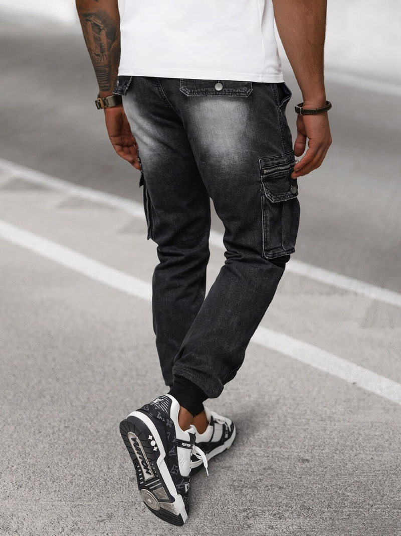 Férfi Nadrág Jogger fekete OZONEE NB/MP0108N