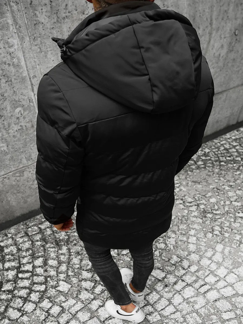 Férfi Steppelt Kabát Fekete OZONEE JS/M2203