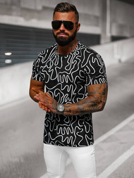 Férfi Póló Fekete OZONEE JS/8T1198/3