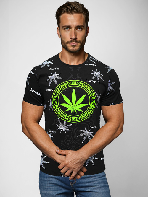 Férfi Póló Fekete OZONEE O/T139/3Z