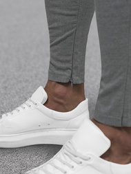 Férfi chino nadrág sötét-szürke OZONEE DJ/3300