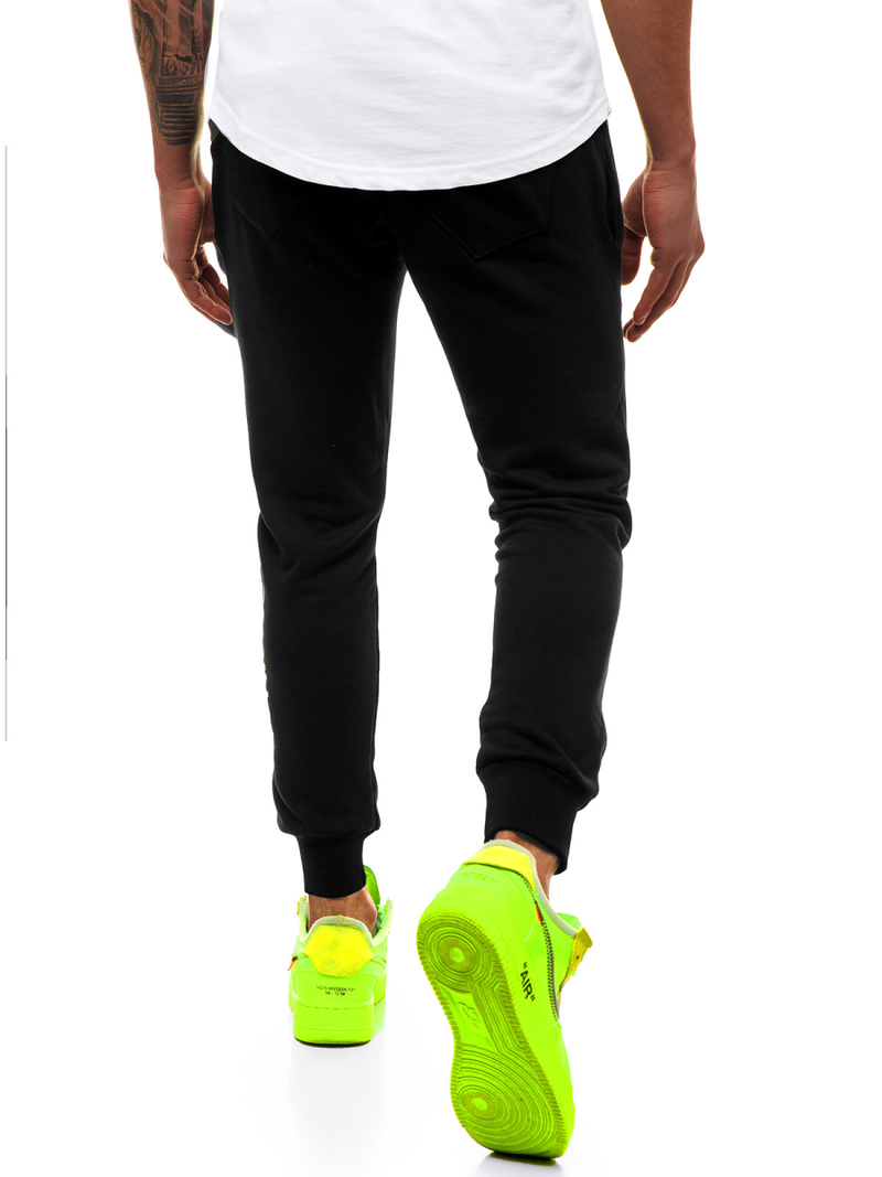 Férfi melegítő nadrág Fekete-Sárga G/11129