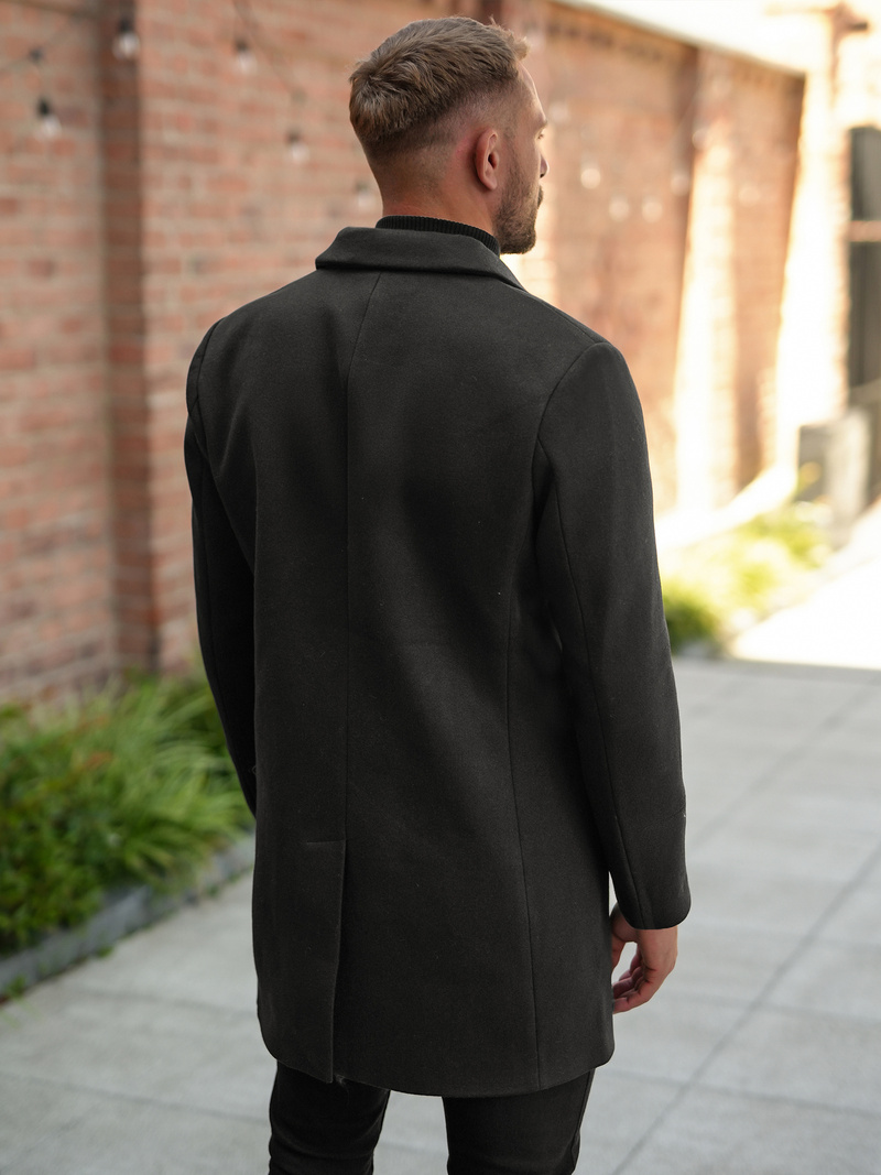 Férfi szövetkabát fekete OZONEE JS/11Z8269