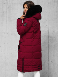 Női téli kabát bordó OZONEE O/W377