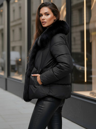 Női téli kabát fekete OZONEE O/16M9179/392