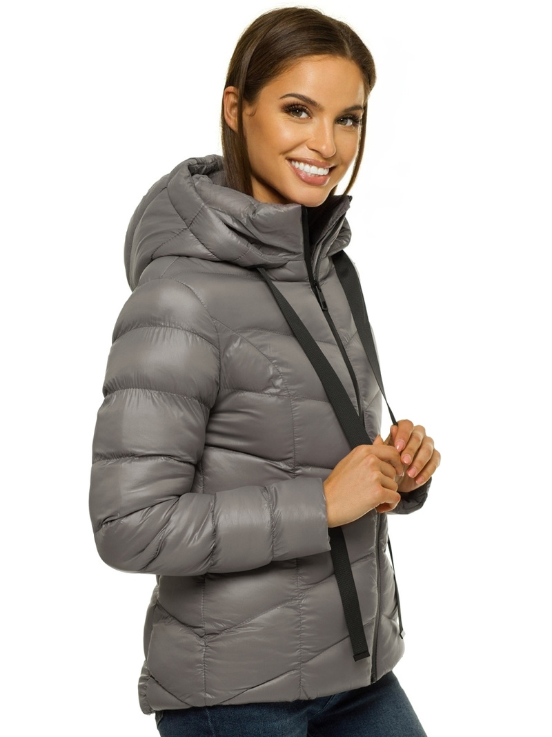 Női téli kabát Szürke OZONEE JS/M23066/4