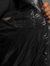 Férfi téli kabát fekete OZONEE O/M3205Z