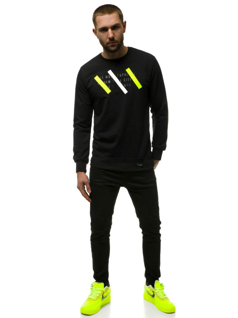 Férfi melegítő felső Fekete OZONEE MACH/2105