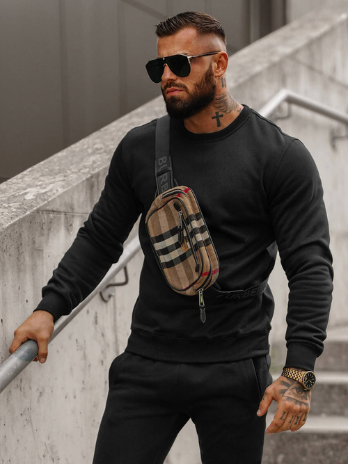 Férfi melegítő együttes Fekete OZONEE JS/68C10380/3Z