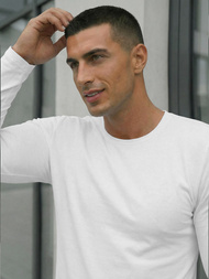 Férfi hosszú ujjú póló fehér OZONEE JS/DB71/2