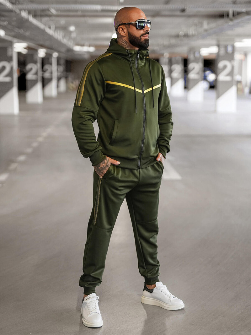 Férfi Szabadidő Együttes Zöld OZONEE JS/8C8117/29Z