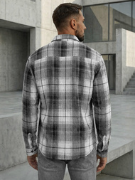 Férfi Ing fekete-fehér OZONEE NB/MC728N/4Z