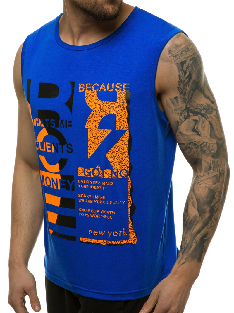 Férfi trikó Kék OZONEE JS/KS2077