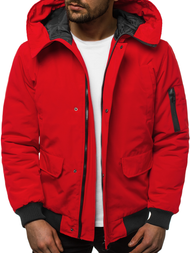 Férfi téli kabát piros OZONEE JS/2019005