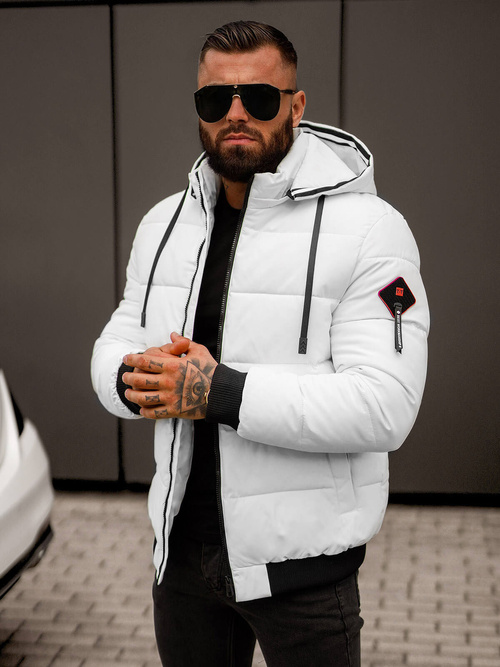 Férfi téli parka kabát fehér OZONEE JS/31M5031/281