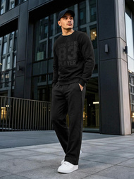 Férfi Melegítő Felső Fekete OZONEE JS/8B1976/3