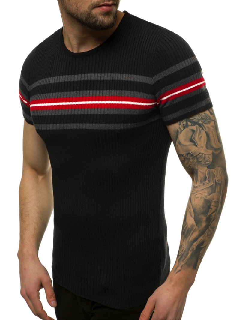 Férfi blúz Fekete OZONEE L/2296