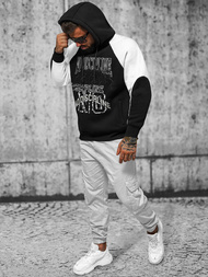 Kapucnis felső fekete OZONEE O/SWE23037