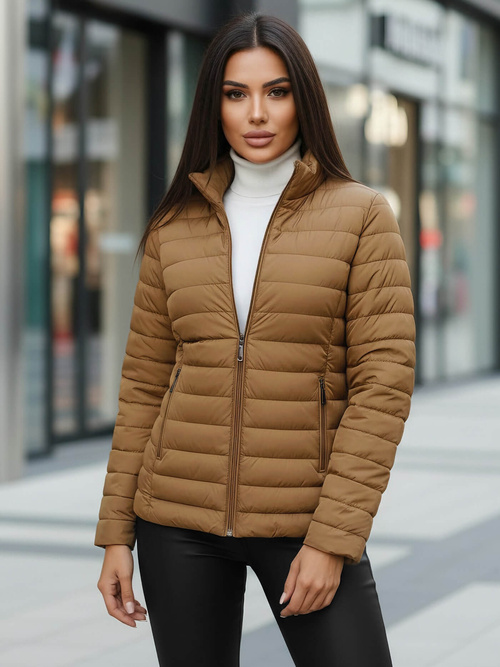 Női kabát sötét-bézs OZONEE JS/16M9109/84Z