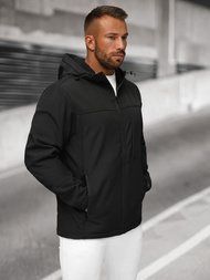 Férfi softshell kabát fekete OZONEE JS/27B6523/3