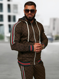 Férfi melegítő együttes sötét-bézs OZONEE O/FF5111AB