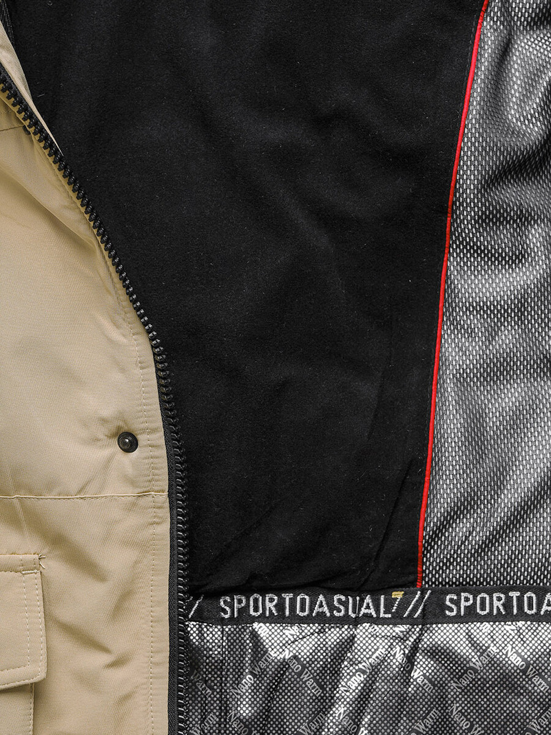 Férfi Steppelt Kabát Bézs OZONEE JS/22M322/62