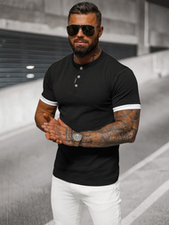 Férfi Póló Fekete OZONEE O/M011