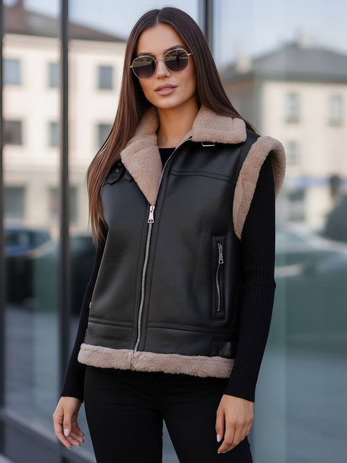 Női mellény fekete OZONEE JS/61M8503/392Z