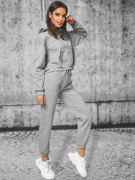 Kétrészes női tréning szett szürke OZONEE JS/8C69/2