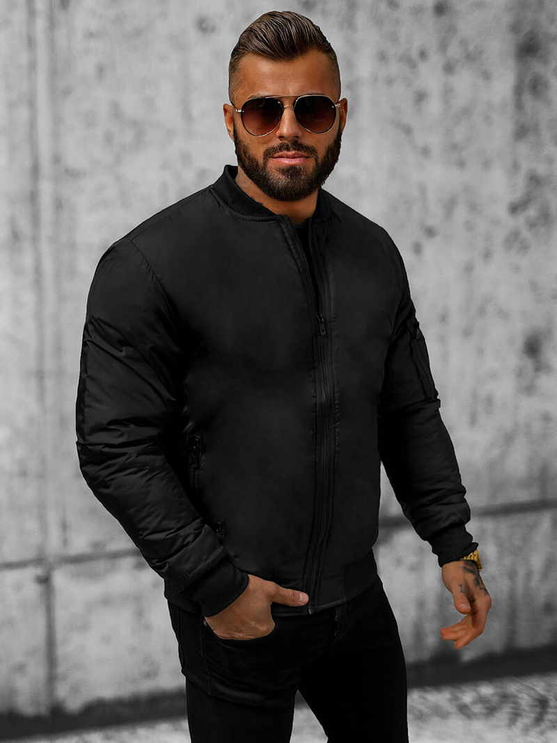 Férfi bomber dzseki fekete OZONEE JS/AK95Z