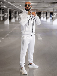 Férfi Szabadidő Együttes Fehér OZONEE JS/8C8117/1Z