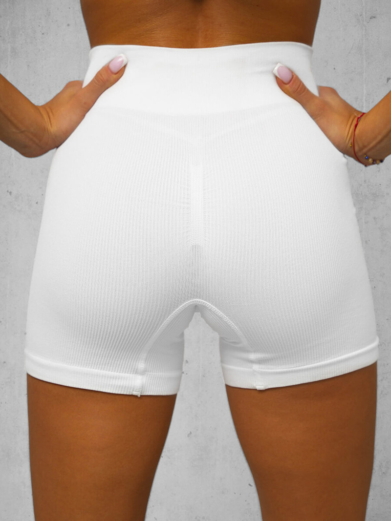 Rövid női leggings fehér OZONEE O/ZL-037