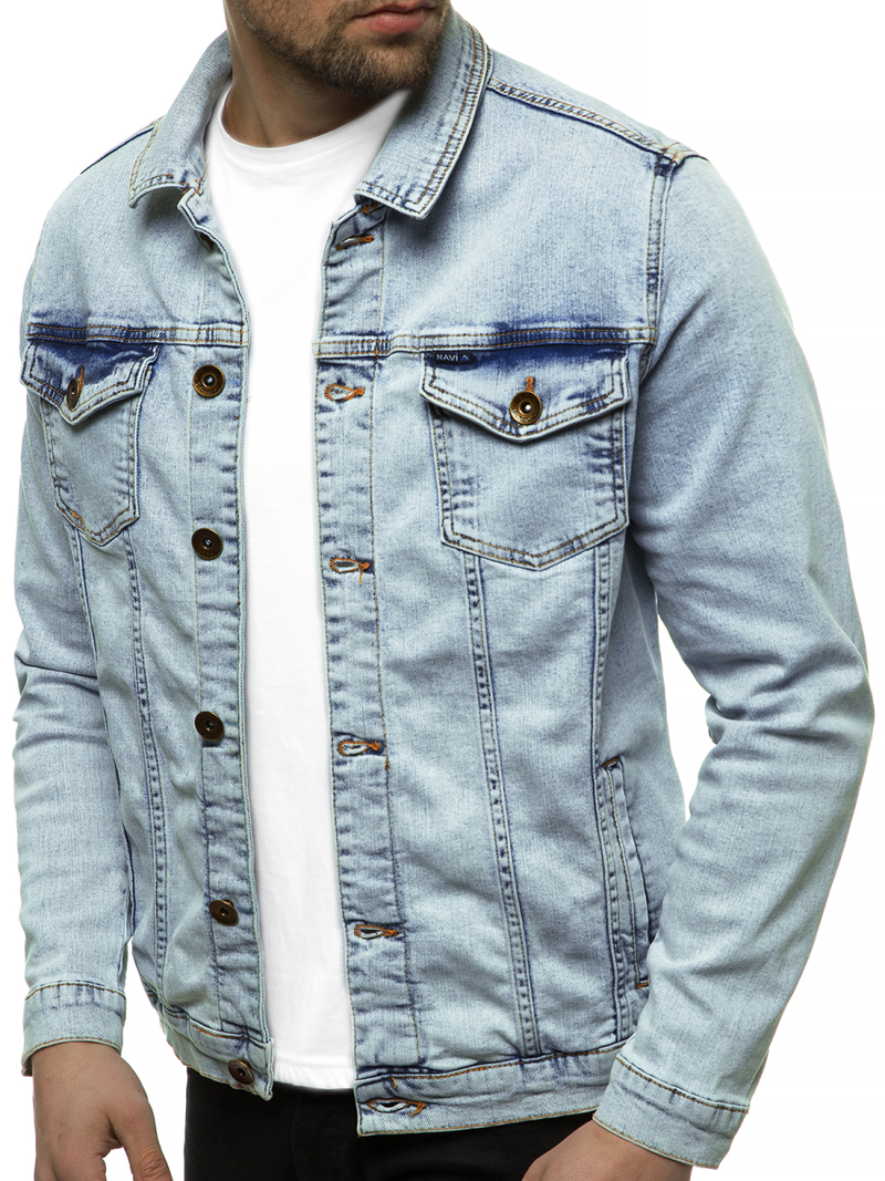 Férfi farmer dzseki világos-kék OZONEE BN/6080
