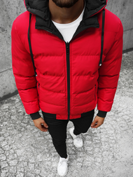 Férfi átmeneti megfordítható kabát piros OZONEE JS/M761/270