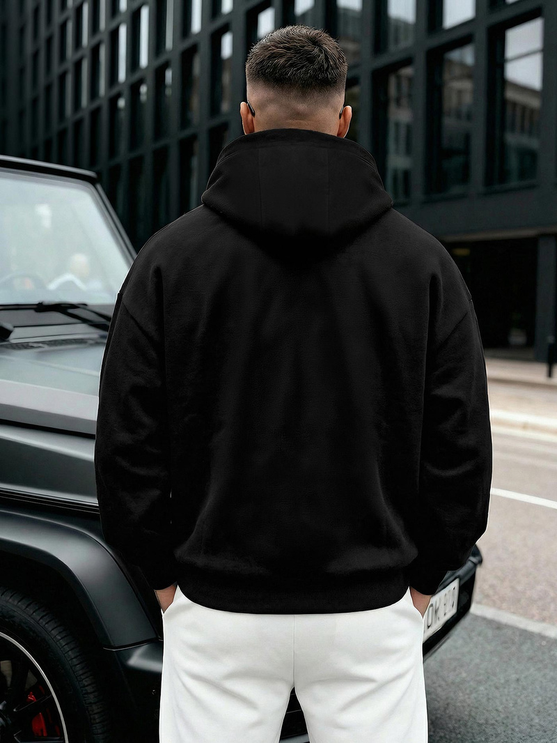 Férfi kapucnis felső fekete OZONEE JS/8B1968/3