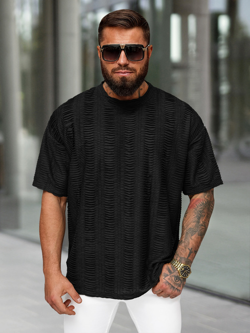 Férfi Póló Fekete OZONEE O/B1149