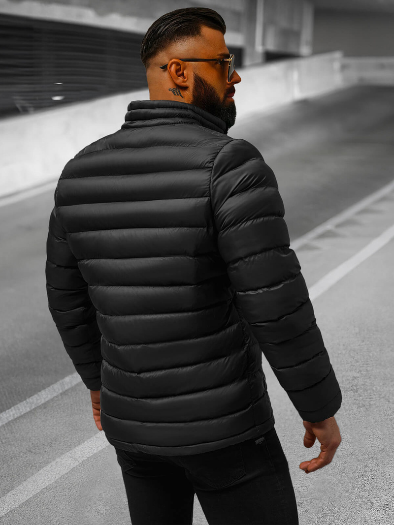 Férfi átmeneti kabát fekete/2 OZONEE JB/JP1111