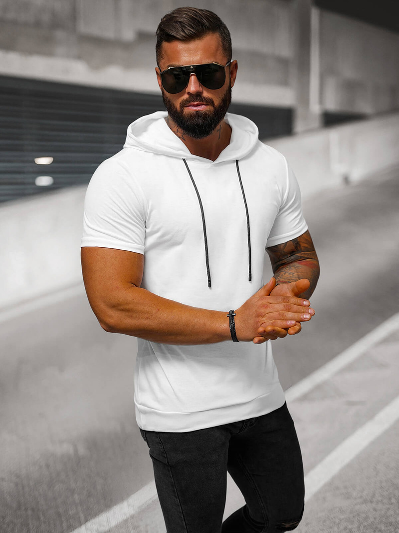 Férfi Póló Fehér OZONEE JS/8T955/1