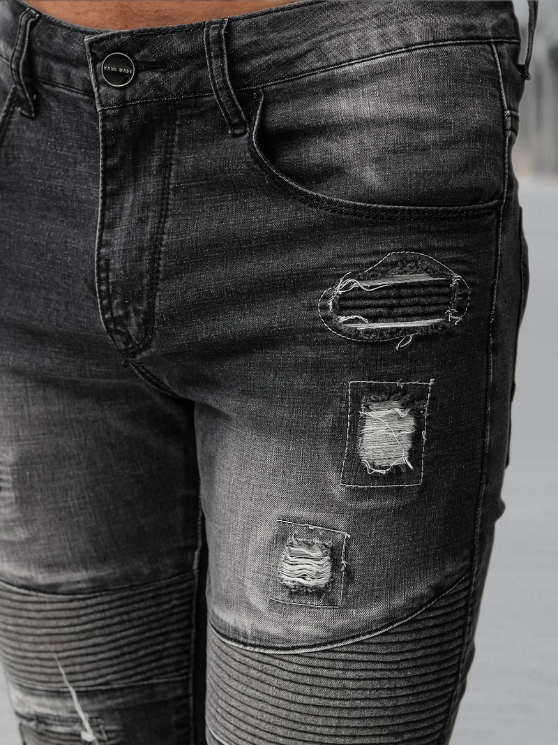 Férfi farmer nadrág fekete OZONEE NB/MP0142NZ