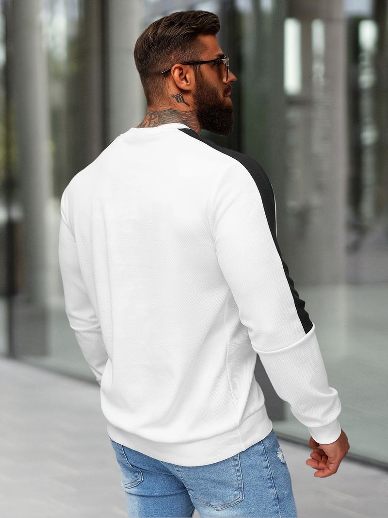 Férfi Pulóver Fehér OZONEE O/P2033Z