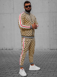 Férfi Melegítő Együttes Bézs-Fekete OZONEE O/12136