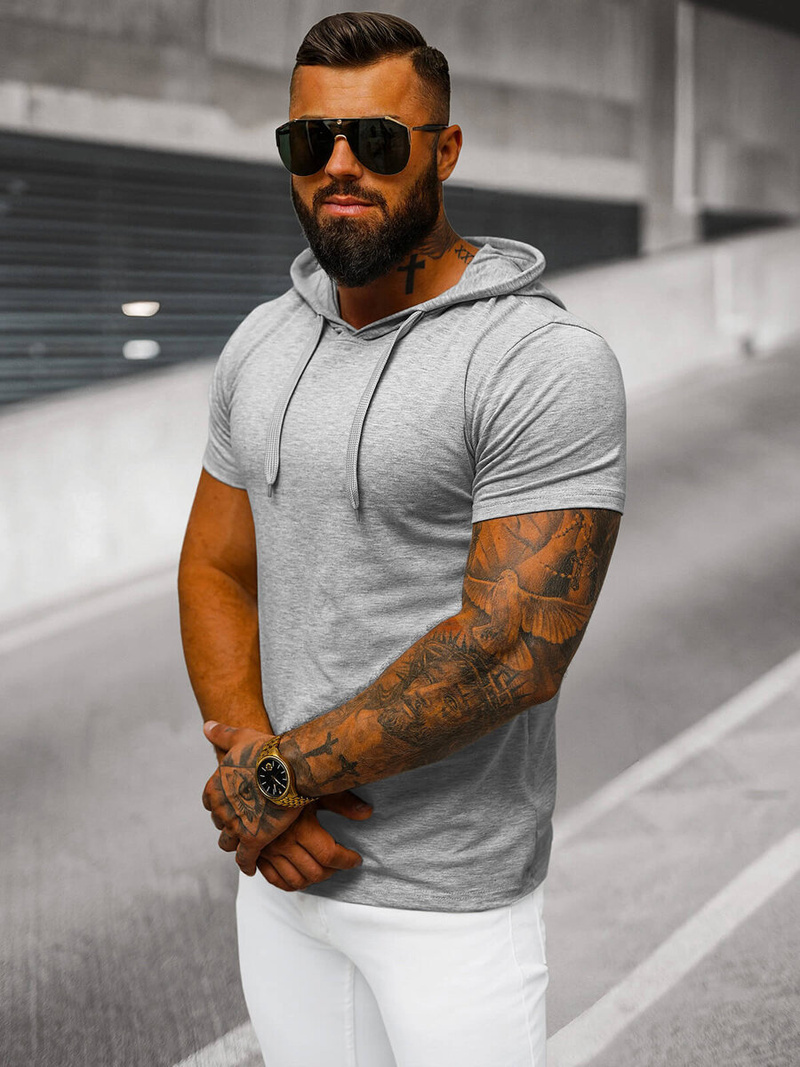 Férfi Póló Szürke OZONEE JS/8T89/2