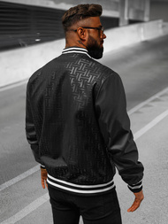 Férfi átmeneti bomber dzseki fekete OZONEE O/3A172Z