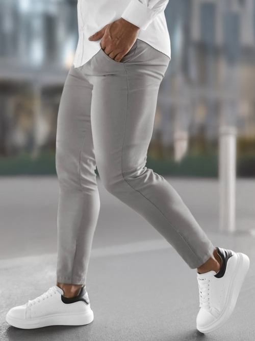 Férfi Chino Nadrág Szürke OZONEE O/P4049Z