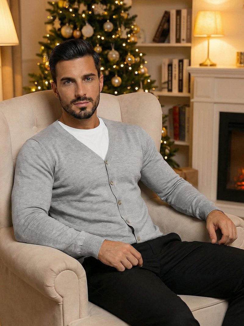 Férfi Pulóver Szürke OZONEE NB/MM6006/2Z