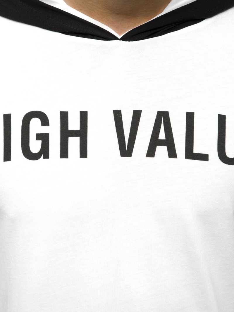 Férfi galléros póló Fehér OZONEE MAD/3076